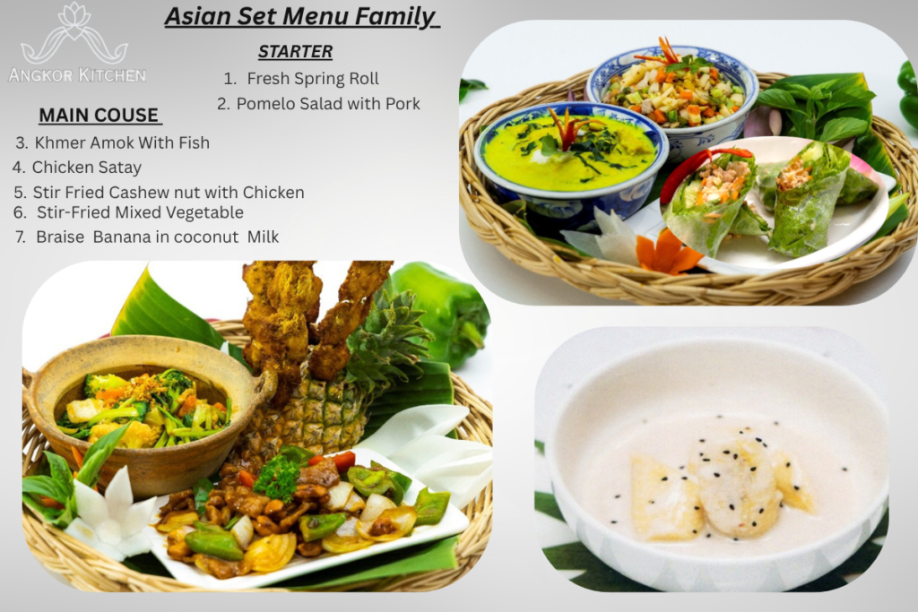 Asian Set Menu family for Lunch Time Include Tours Group