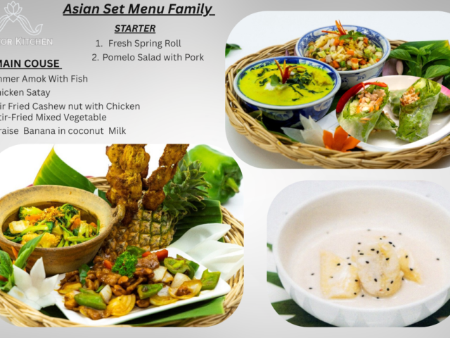 Asian Set Menu family for Lunch Time Include Tours Group