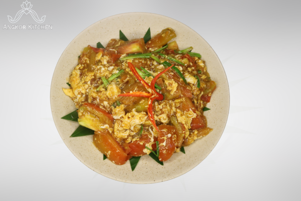Char Phen Phosh-STIRE-FRIED TOMATO  WITH AND EGG.